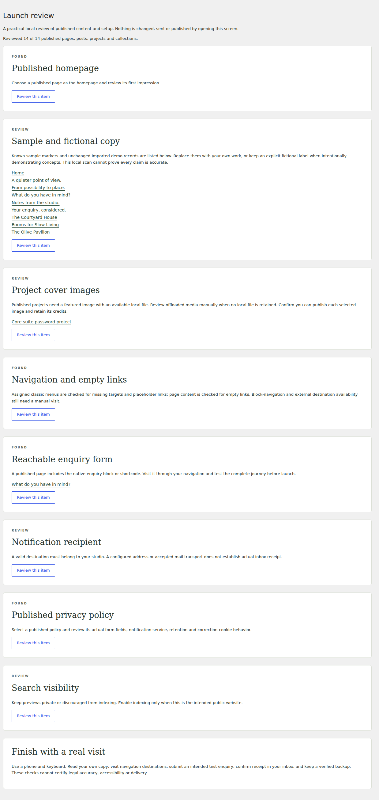 Free / Launch review — actual FORMA 1.3.0 interface