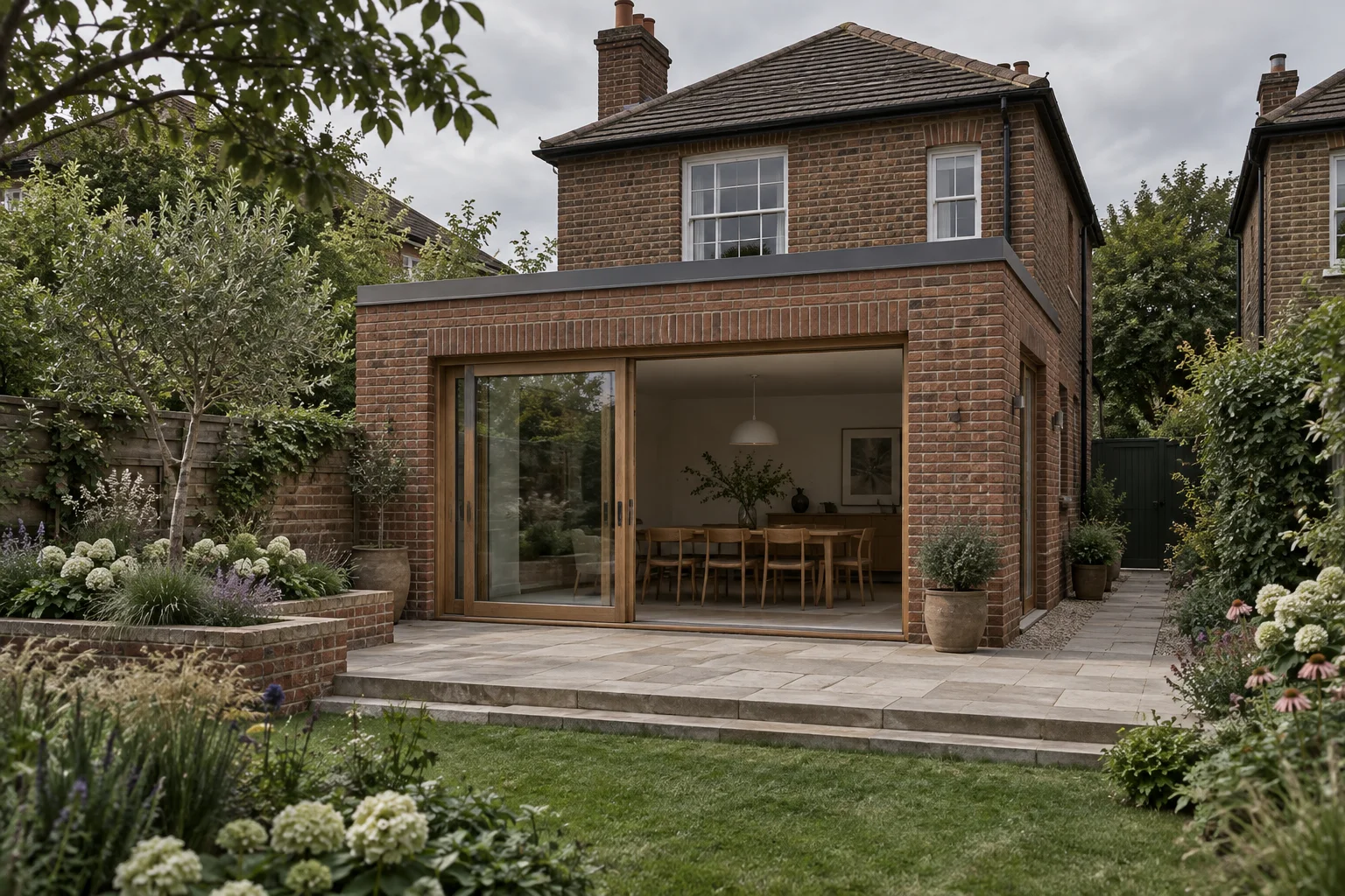 Fictional house extension concept with a carefully expressed junction between old and new.