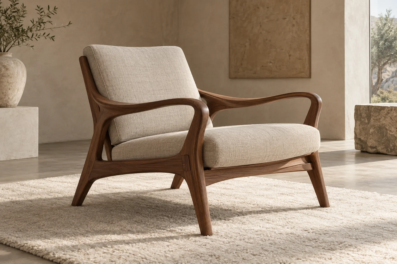 Fictional sculptural chair study shown as an unmanufactured design concept.