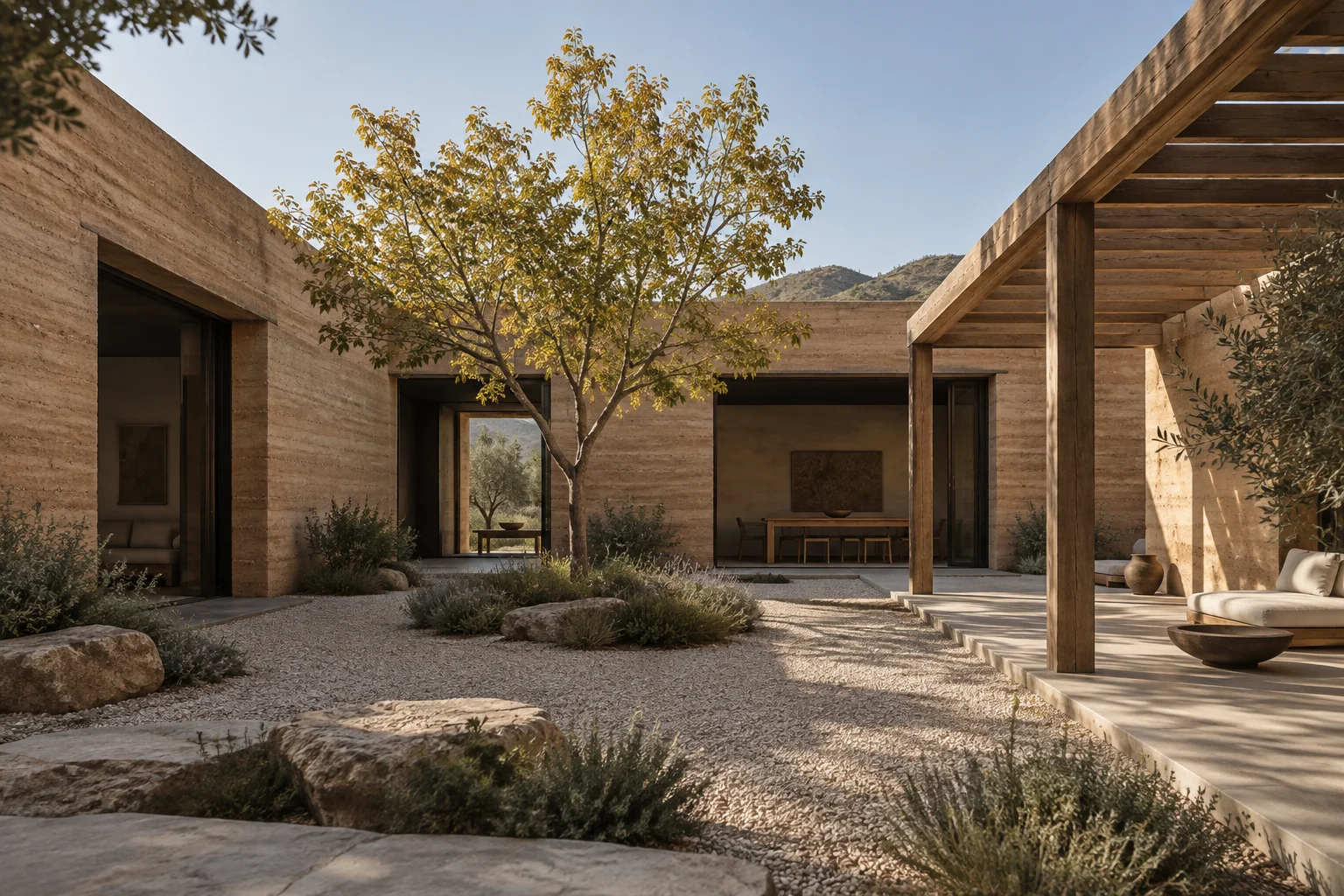 Rooms around a garden — fictional design concept